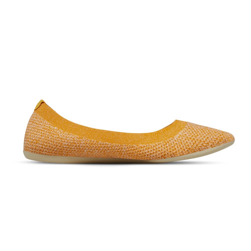 Allbirds Women\'s Flats Yellow - Tree Breezers - 61207JOZS